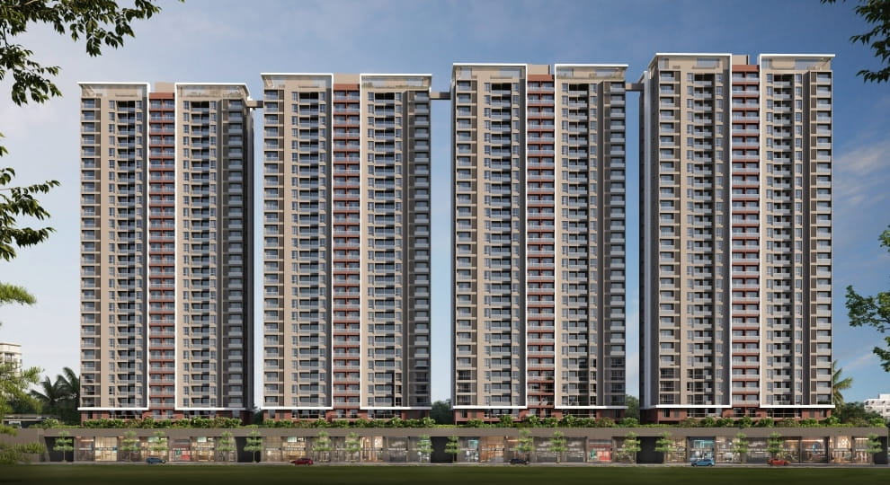 Mangalam Starview Front Street Elevation Kiwale Pune